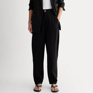NWT Everlane The Relaxed High Rise Slouchy Chino In Buttersoft Black Size 2